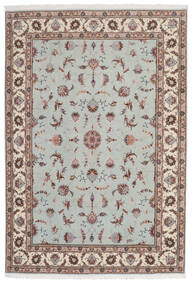 絨毯 タブリーズ 60 Raj 絹の縦糸 168X241 ライトグレー/茶色 ( ペルシャ/イラン)