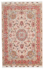 Tabriz 60 Raj Silk Warp Rug 153X240 Beige/Red Wool, Persia/Iran Carpetvista