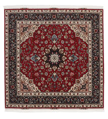 201X203 Täbriz 60 Raj Seidenkette Teppich Orientalischer Quadratisch Dunkelrot/Rot ( Persien/Iran) Carpetvista