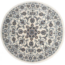  Ø 150 Nain Teppich Orientalischer Rund Beige/Grau (Wolle, Persien/Iran) Carpetvista