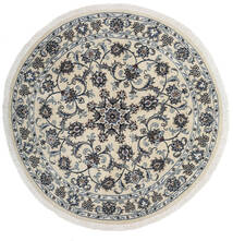  Ø 150 Nain Rug Oriental Round Beige/Grey (Wool, Persia/Iran) Carpetvista
