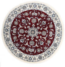 Nain Rug Rug Ø 150 Round Dark Red/Grey Wool, Persia/Iran Carpetvista