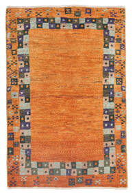 60X92 Gabbeh Persia Fine Tæppe Moderne Orange/Brun (Uld, Persien/Iran) Carpetvista