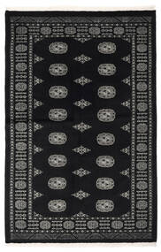 134X206 絨毯 パキスタン ブハラ 2Ply オリエンタル ブラック/グレー (ウール, パキスタン) Carpetvista