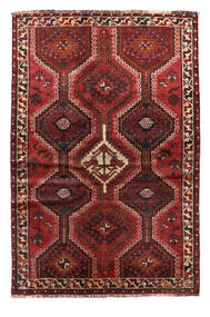 130X191 Shiraz Teppe Orientalsk Rød/Mørk Rød (Ull, Persia/Iran) Carpetvista