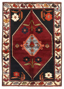 144X203 Shiraz Rug Oriental Dark Red/Red (Wool, Persia/Iran) Carpetvista