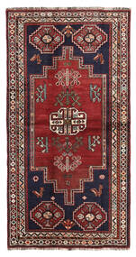 Tapete Oriental Shiraz 125X241 Vermelho/Rosa Escuro (Lã, Pérsia/Irão)