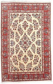  Sarough Teppich 195X308 Persischer Wollteppich Beige/Rot Carpetvista