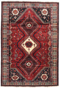 187X270 Dywan Orientalny Kaszkaj Czerwony/Ciemnoczerwony (Wełna, Persja/Iran)