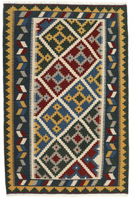 絨毯 キリム 104X157 ダークグレー/ベージュ (ウール, ペルシャ/イラン)