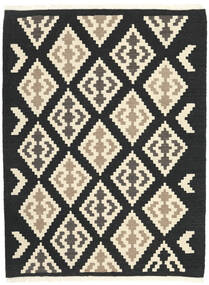 絨毯 オリエンタル キリム 105X142 ダークグレー/ベージュ (ウール, ペルシャ/イラン)