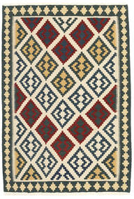 Kelim Teppich 107X158 Dunkelgrau/Beige Wolle, Persien/Iran Carpetvista