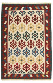  Orientalsk Kelim Teppe 100X157 Beige/Rød Ull, Persia/Iran Carpetvista