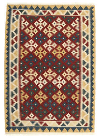 Dywan Perski Kilim 104X150 Beżowy/Czerwony (Wełna, Persja/Iran)