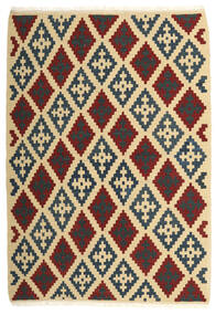  Orientalischer Kelim Teppich 103X148 Orange/Dunkelgrau Wolle, Persien/Iran Carpetvista