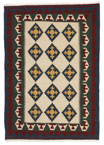  Kilim Rug 104X148 Persian Wool Dark Grey/Beige Small Carpetvista