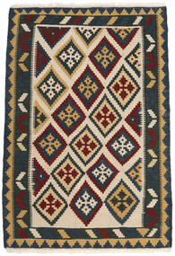 102X155 Kelim Teppich Orientalischer Beige/Dunkelgrau (Wolle, Persien/Iran) Carpetvista