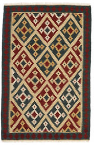 Kelim Teppich 103X162 Dunkelgrau/Beige Wolle, Persien/Iran Carpetvista
