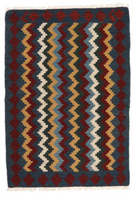 絨毯 ペルシャ キリム 104X148 ダークグレー/ダークレッド (ウール, ペルシャ/イラン)