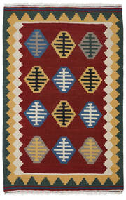 絨毯 オリエンタル キリム 103X159 ダークレッド/オレンジ (ウール, ペルシャ/イラン)
