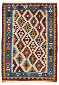 103X148 絨毯 キリム オリエンタル ダークグレー/ベージュ (ウール, ペルシャ/イラン) Carpetvista