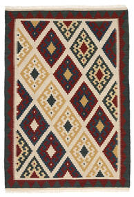 101X151 Kelim Teppich Orientalischer Beige/Dunkelgrau (Wolle, Persien/Iran) Carpetvista