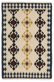  Persischer Kelim Teppich 102X156 Beige/Schwarz (Wolle, Persien/Iran)