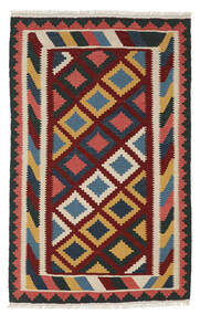 102X150 絨毯 キリム オリエンタル ダークグレー/ベージュ (ウール, ペルシャ/イラン) Carpetvista