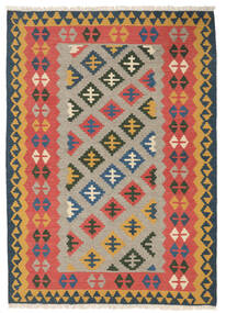  Orientalischer Kelim Teppich 107X150 Orange/Rot Wolle, Persien/Iran Carpetvista