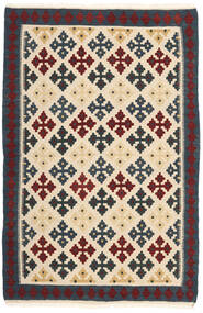 絨毯 ペルシャ キリム 98X152 ベージュ/ダークグレー (ウール, ペルシャ/イラン)