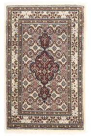  Persischer Moud Teppich 56X88 Braun/Beige ( Persien/Iran)