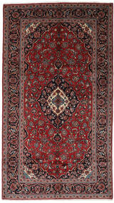 絨毯 ペルシャ カシャン 144X258 ブラック/ダークレッド (ウール, ペルシャ/イラン)