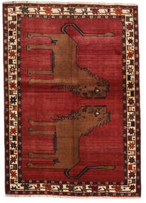  140X200 Ghashghai Teppich Rot/Dunkelrot Persien/Iran Carpetvista