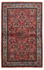 Tapete Oriental Sarough 136X210 Vermelho Escuro/Vermelho (Lã, Pérsia/Irão)