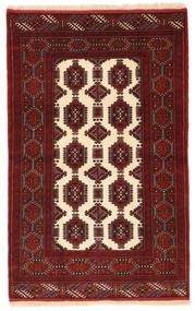  Turkaman Szőnyeg 104X163 Perzsa Gyapjúszőnyeg Sötétpiros/Piros Kicsi Carpetvista