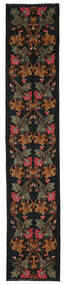 82X420 러그 오리엔탈 로즈 킬림 Moldavia 복도용 러너
 진한 회색/갈색 (울, 몰도바) Carpetvista
