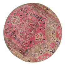 Tappeto Persiano Vintage Heritage Ø 100 Rotondo Rosso/Arancione (Lana, Persia/Iran)