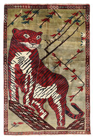 Tapete Ghashghai 124X180 Bege/Vermelho Escuro (Lã, Pérsia/Irão)
