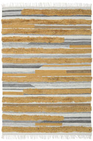 Sunny 140X200 Small Yellow Striped Wool Rug