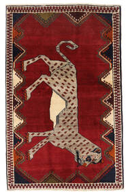  125X192 Ghashghai Matot Matto Tummanpunainen/Punainen Persia/Iran Carpetvista