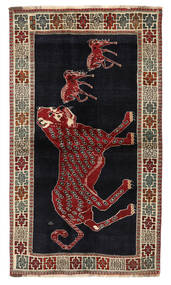  Qashqai Rug 123X219 Persian Wool Black/Brown Small Carpetvista