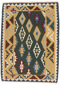 110X154 絨毯 キリム オリエンタル ダークグレー/ベージュ (ウール, ペルシャ/イラン) Carpetvista