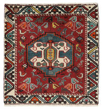 Tapete Ghashghai 56X59 Quadrado Castanho/Vermelho (Lã, Pérsia/Irão)