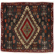 62X64 Tapete Ghashghai Oriental Quadrado Castanho/Vermelho Escuro (Lã, Pérsia/Irão) Carpetvista