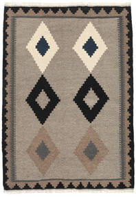 107X150 絨毯 キリム オリエンタル ベージュ/ダークグレー (ウール, ペルシャ/イラン) Carpetvista