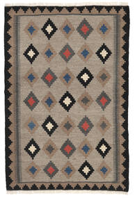  Orientalischer Kelim Teppich 104X159 Orange/Dunkelgrau Wolle, Persien/Iran Carpetvista
