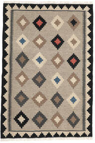  Oriental Kilim Rug 102X152 Dark Grey/Orange Wool, Persia/Iran Carpetvista