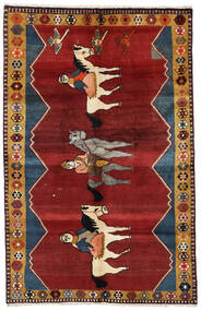 155X240 Tapete Ghashghai Oriental Vermelho Escuro/Vermelho (Lã, Pérsia/Irão) Carpetvista