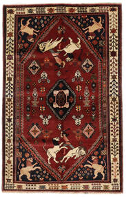 158X246 Ghashghai Teppe Orientalsk Mørk Rød/Beige (Ull, Persia/Iran) Carpetvista