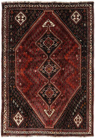Tapete Shiraz 222X322 Vermelho Escuro/Castanho (Lã, Pérsia/Irão)
